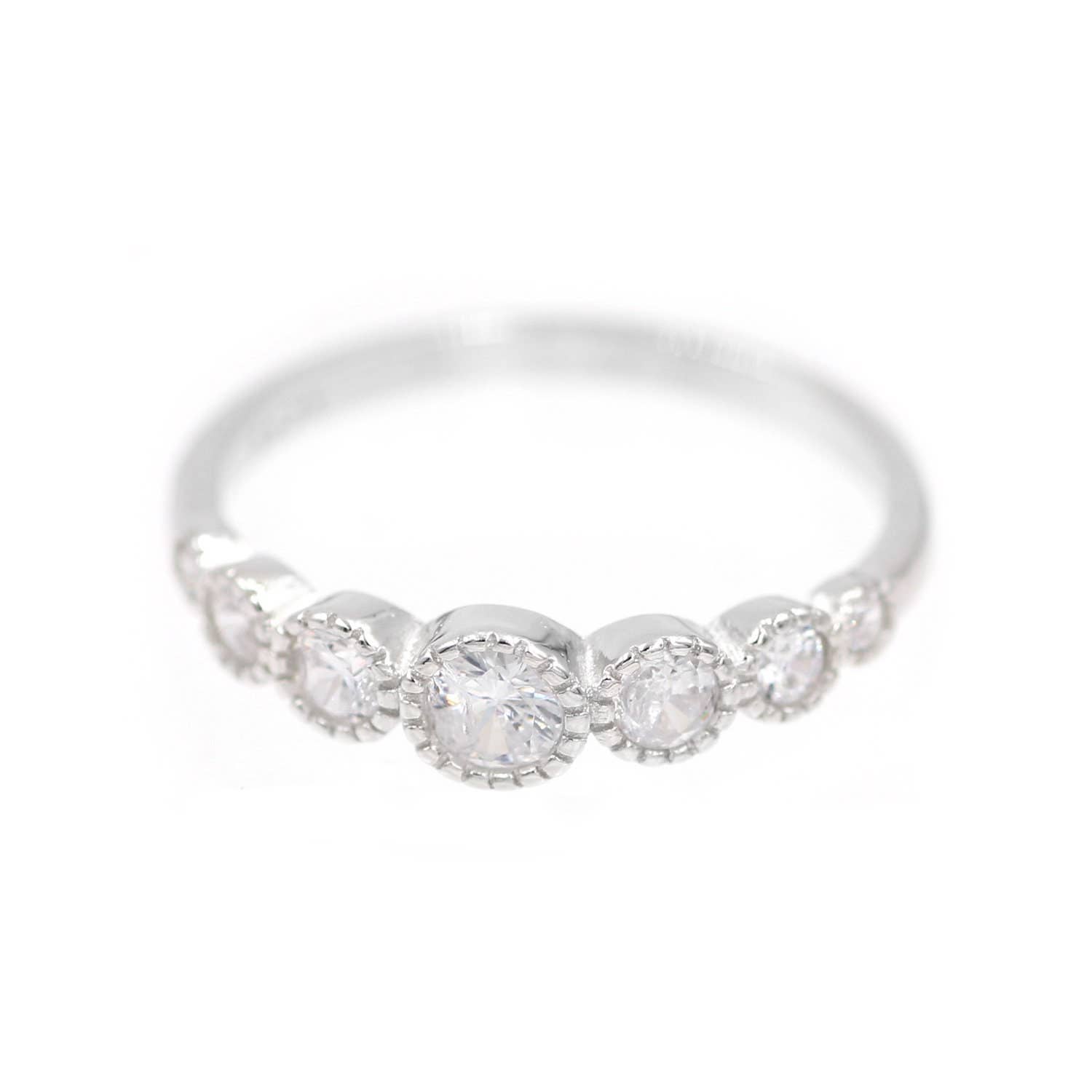 Awaken – wholesale Ring med flera stenar – Ring med vita kristaller i silver 925 - ASL-0620