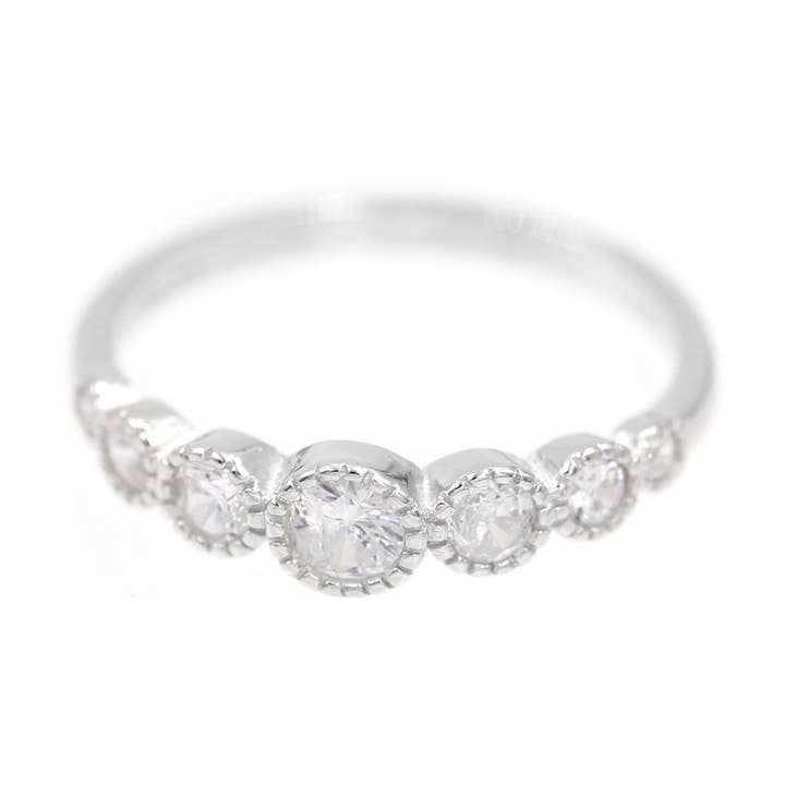 Awaken - Wholesale Multi-Stone Ring - Ring with White Crystals Silver 925 - ASL-0620
