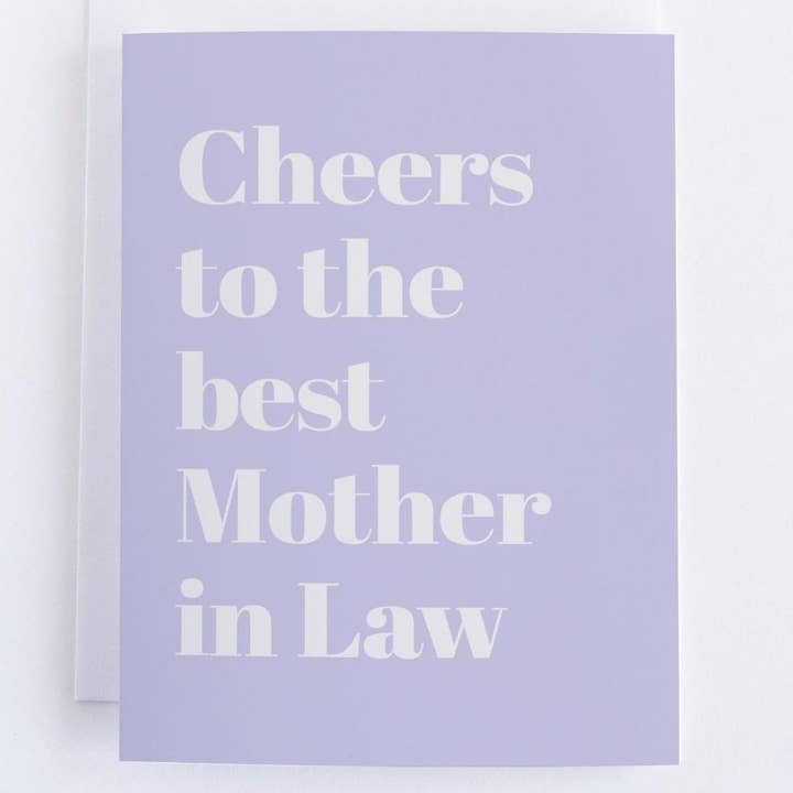 Cheers To The Best Mother In Law - Thinking Of You Greeting Card for wholesale by CardCraft