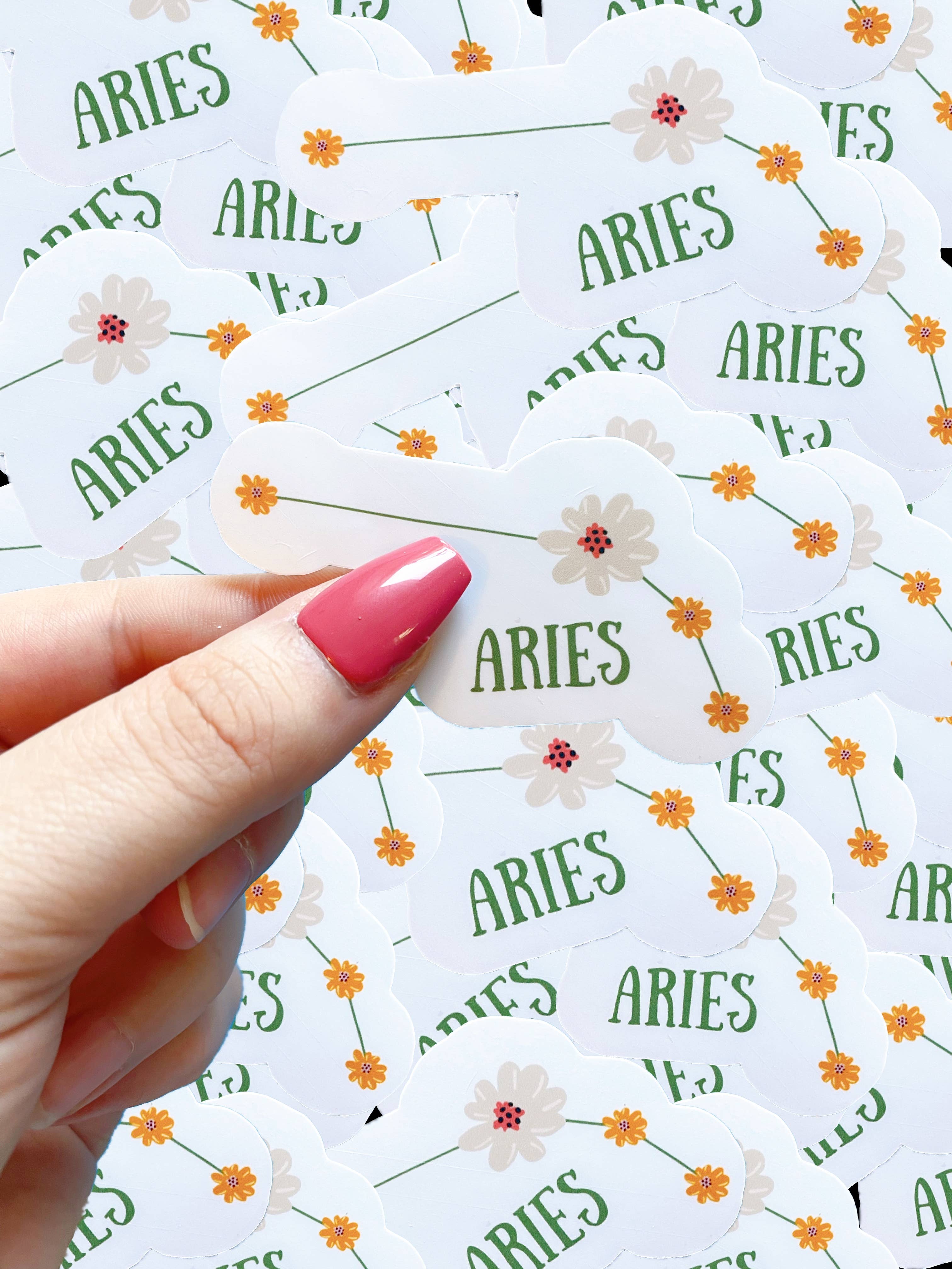 Typo Lettering Co - Wholesale Sticker - Floral zodiac waterproof sticker SET4