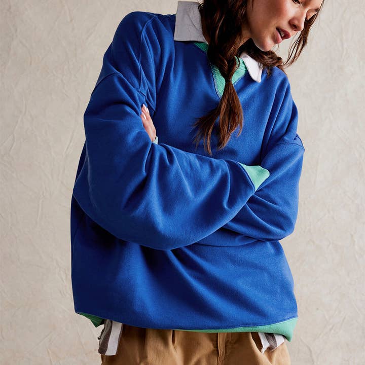 Suhkasana - Wholesale Sweatshirt - Women's - Spring Autumn Street Style Crew Neck Loose Sweater