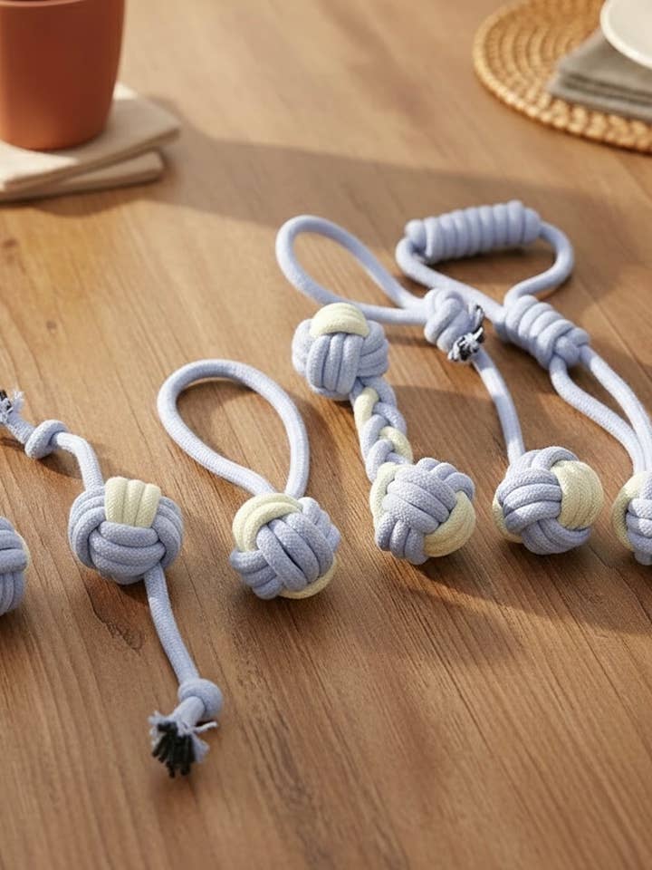 Juguete para perros Marshmallow – Juego de cuerda de algodón (6 piezas) para venta al por mayor de Doggotique