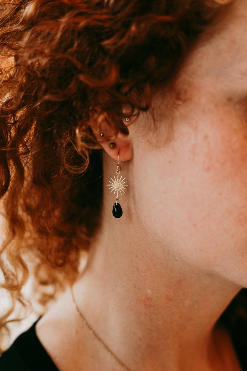 Tirza Design - Wholesale Dangle Earrings - Black Star Rain2