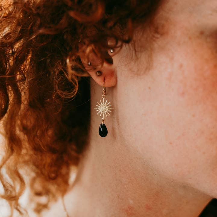 Tirza Design - Wholesale Dangle Earrings - Black Star Rain2