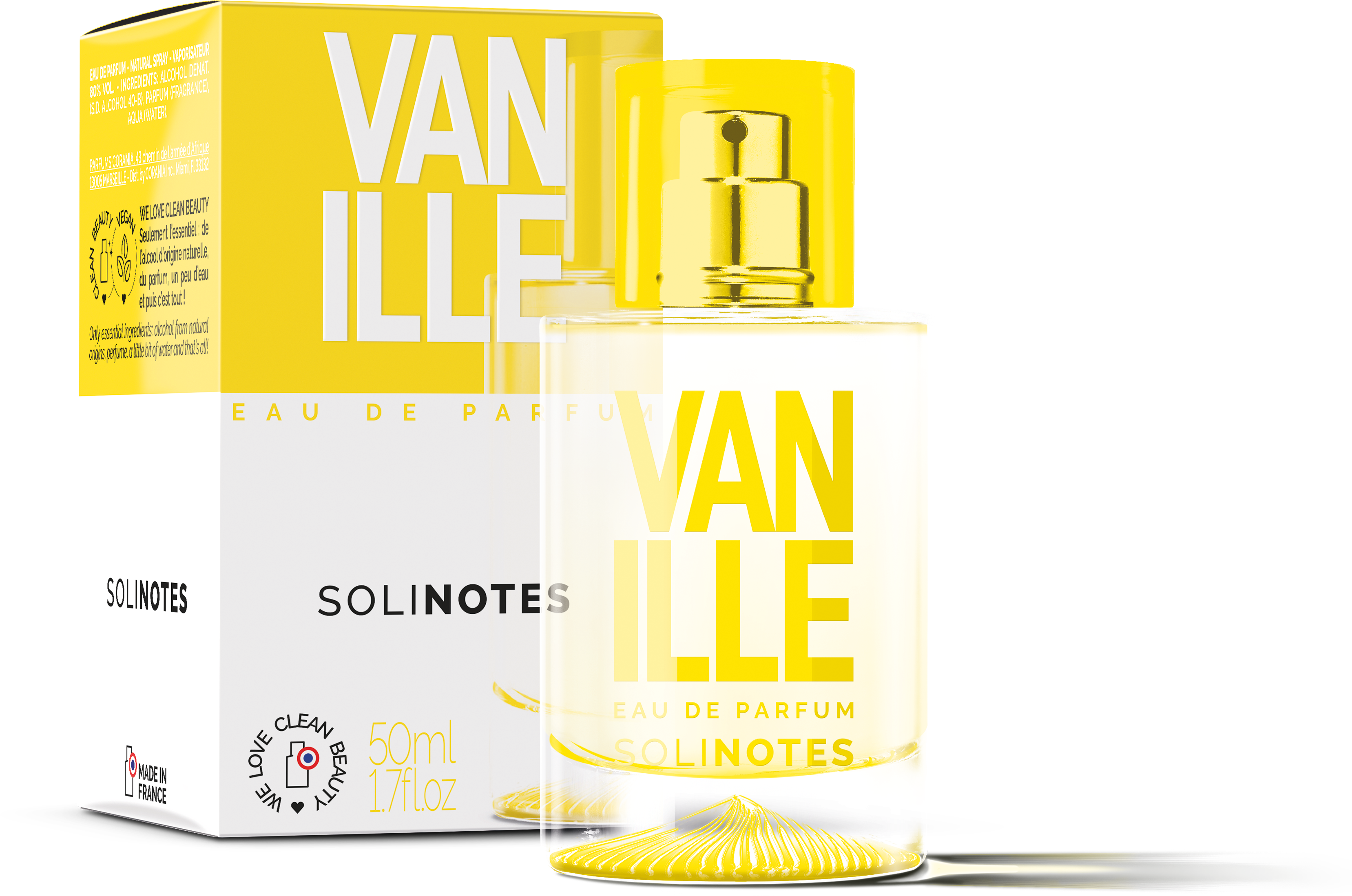Solinotes (US Stores) - Distributed by Scents of Europe - Vente Parfum/Eau de toilette - Parfum à la vanille 1,7 oz - CLEAN BEAUTY1