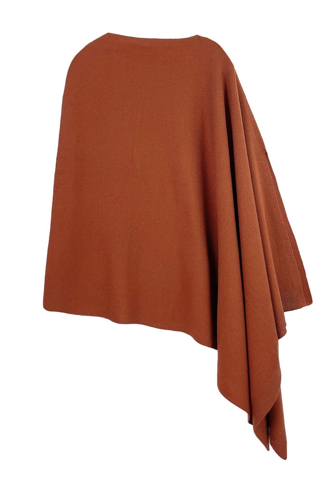 MiMi Wholesale - Wholesale Poncho - Women's - CCP320056 Juney Soft Classic Knit Poncho Ruana24