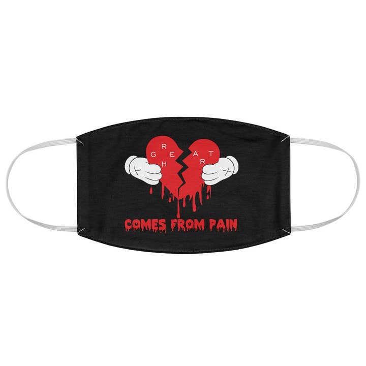 Great (He)Art Comes From Pain (Face Mask) for wholesale by Summers Ink