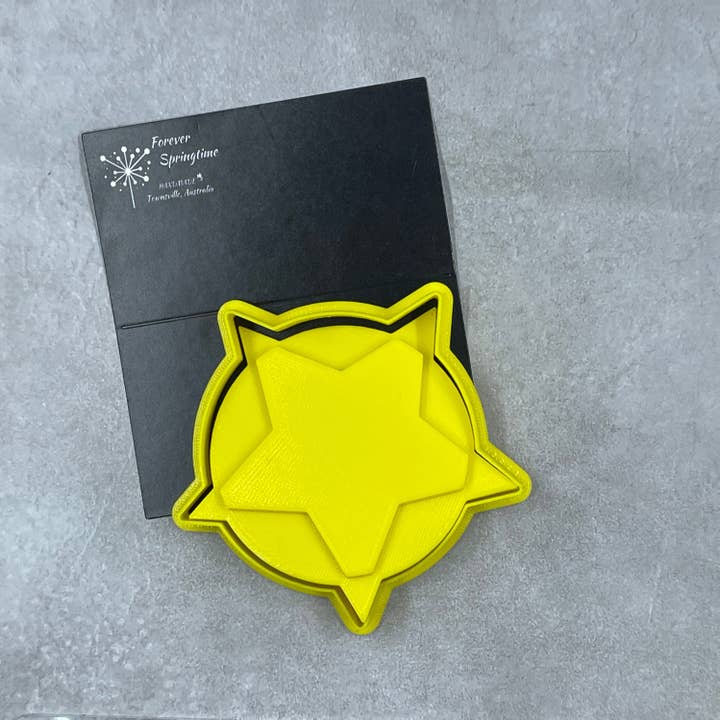 Country SHERIFF STAR embossed Cookie Cutter and Embosser Stamp for Fondant / Polymer Clay / Clay / Plasticine for wholesale by Forever Springtime
