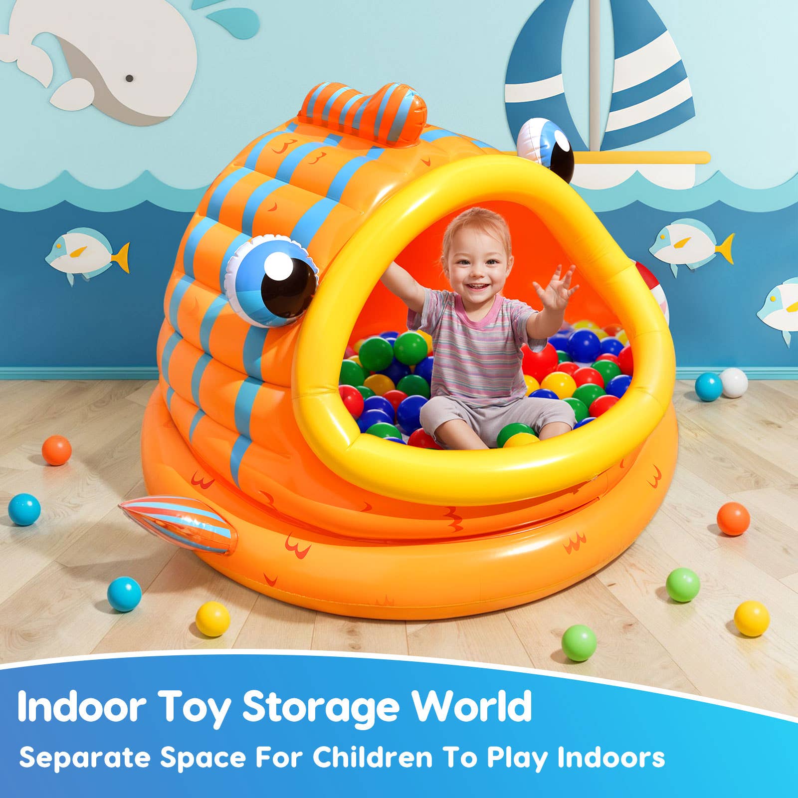 Fun Little Toys - Wholesale Opblaasbaar speelgoed - Little Inflatable Goldfish Kinderzwembad3