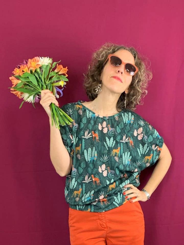 Lola T-shirt - Wildprint für den Großhandel von La Compiano