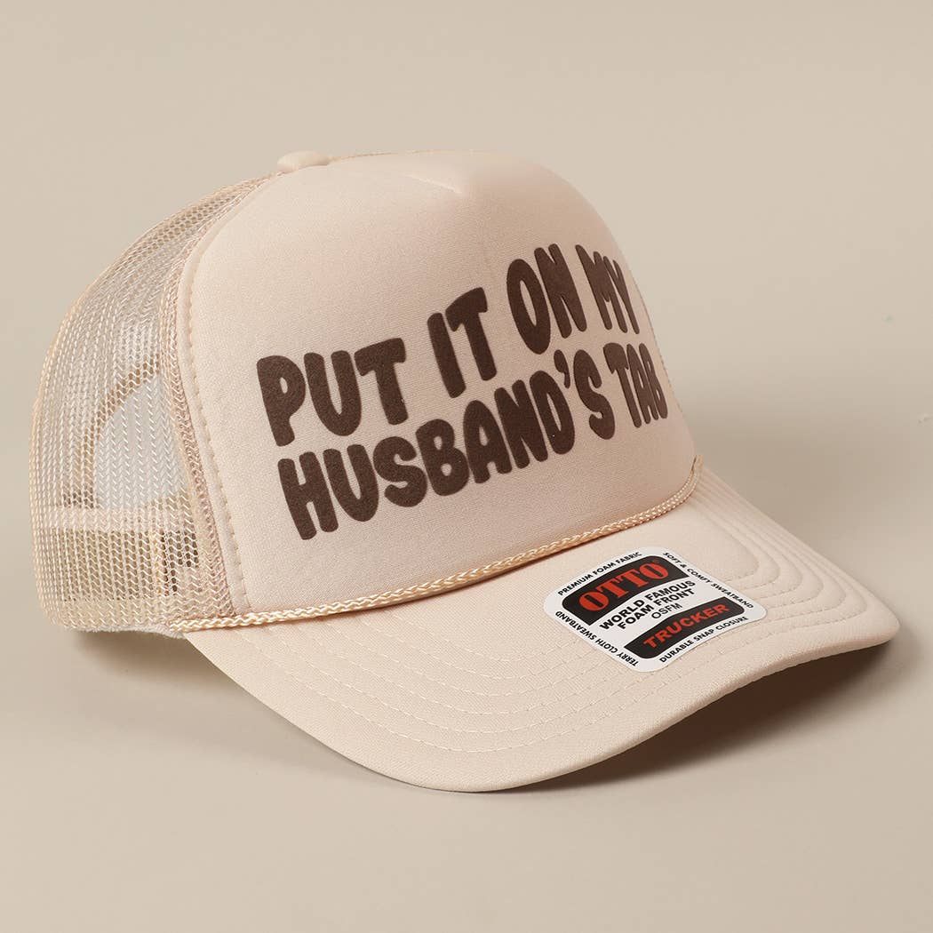 Fashion City - Wholesale Trucker Hat - Women's - Put It On My Husband's Tab Mesh Back Foam Trucker Hat22
