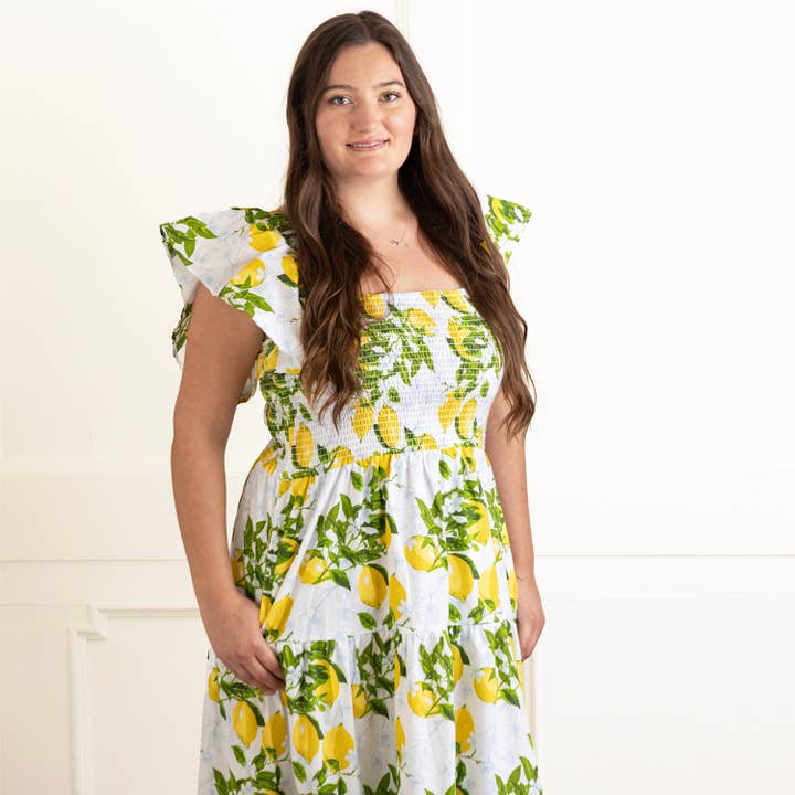 8 Oak Lane - Wholesale Dress - Women's - Lemonade Smocked Flutter Sleeve Dress2