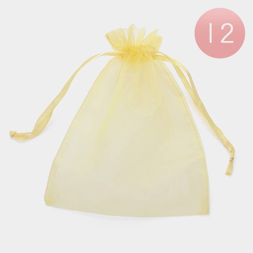 Sensibling Corp. - Wholesale Gift Bag - 12PCS - 6.75 X 9.5 Ribbon Organza Gift Bags
34