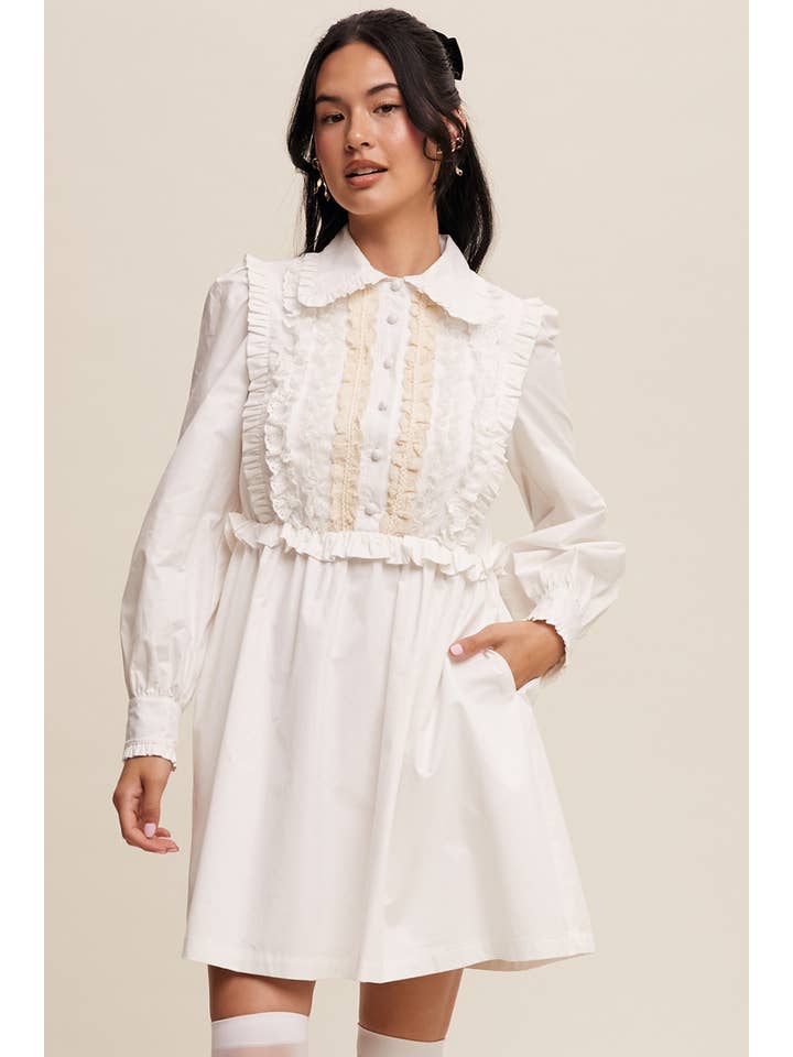 Listicle - Wholesale Dress – Women's - Floral Ruffle Mini Dress