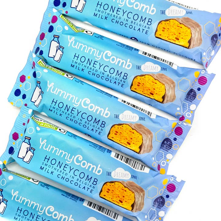 Yummycomb - Wholesale Chocolate Bar - 12 x Belgian Milk Chocolate Honeycomb bars (35g)