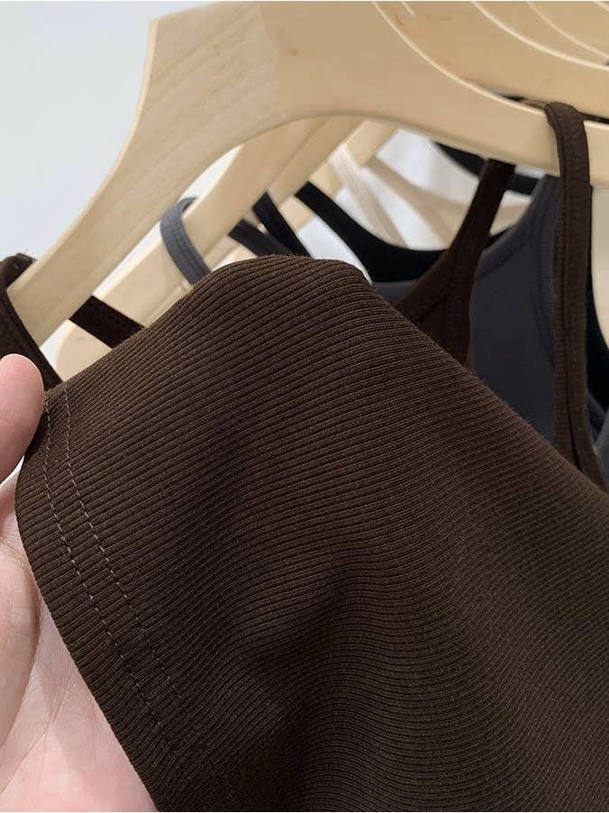 Rosa Clothing - Wholesale Tank Top - Women's - 2025 summer Basic daily rib fitted Racerback tank top5