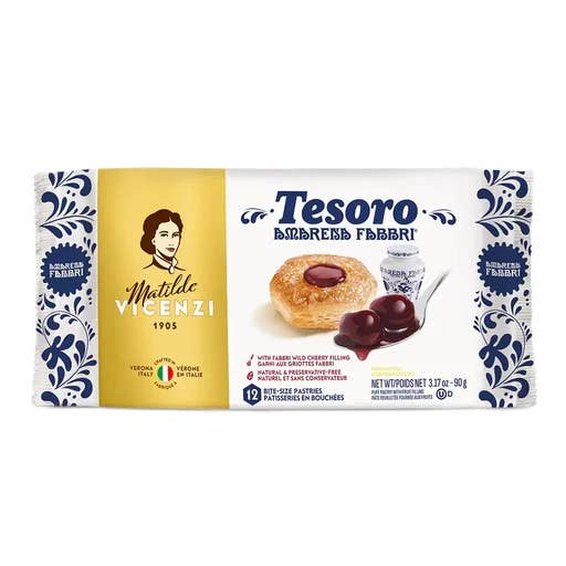 Tesoro Fabbri - Pâte feuilletée à la confiture de cerises Amarena 90g pour la vente par Gourmet Food Solutions, Inc.