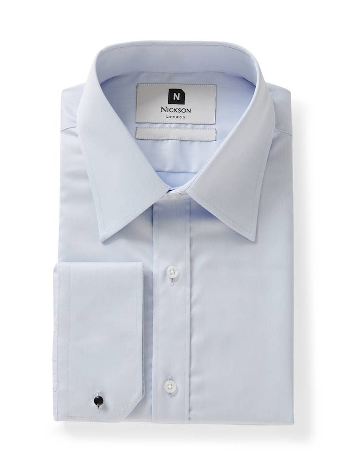 Formal Straight Point Regular Fit Shirt - Light Blue for wholesale by Nickson Shirts