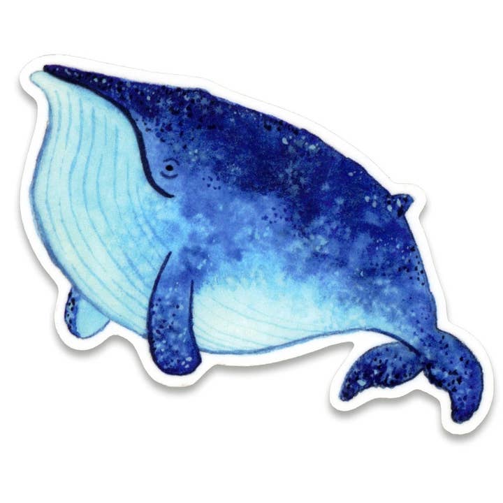 Autocollant Baleine Bleue pour la vente par Party Mouse Studio