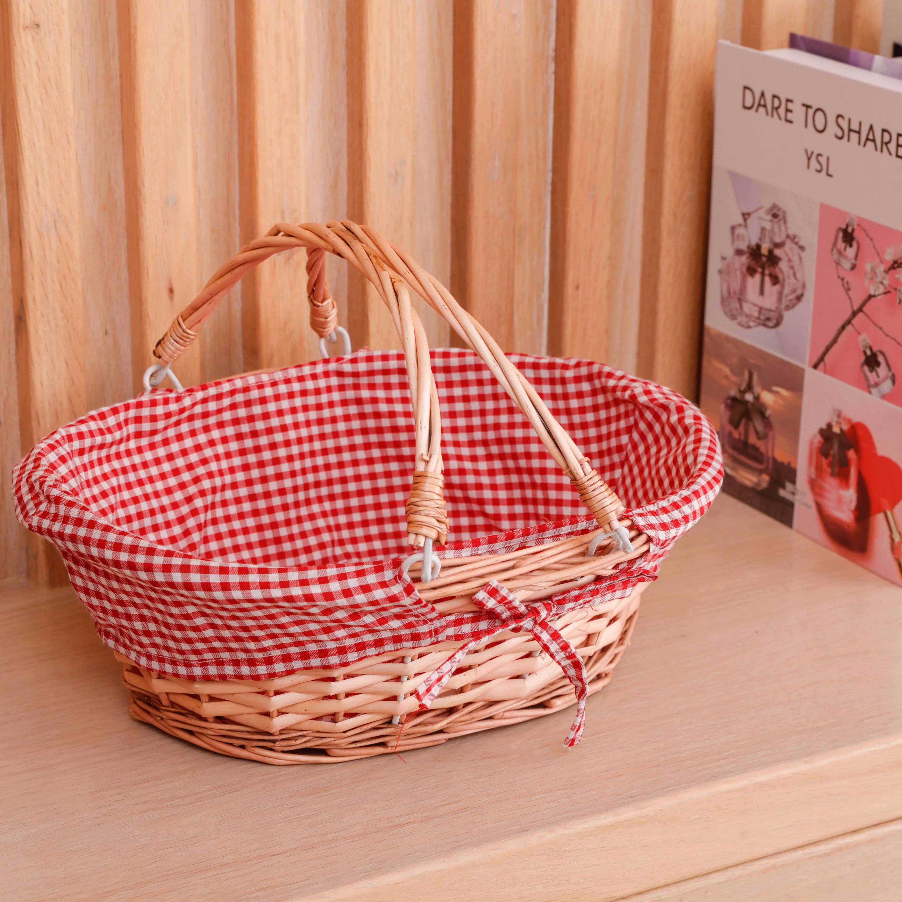Quickway Imports - Wholesale Picnic Basket - Wicker Willow Picnic Basket with Double Drop-Down Handles10