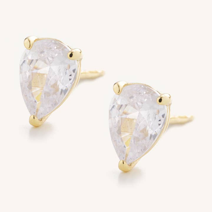 Emily Studs- Pear Cut for wholesale by Nikki Smith Designs