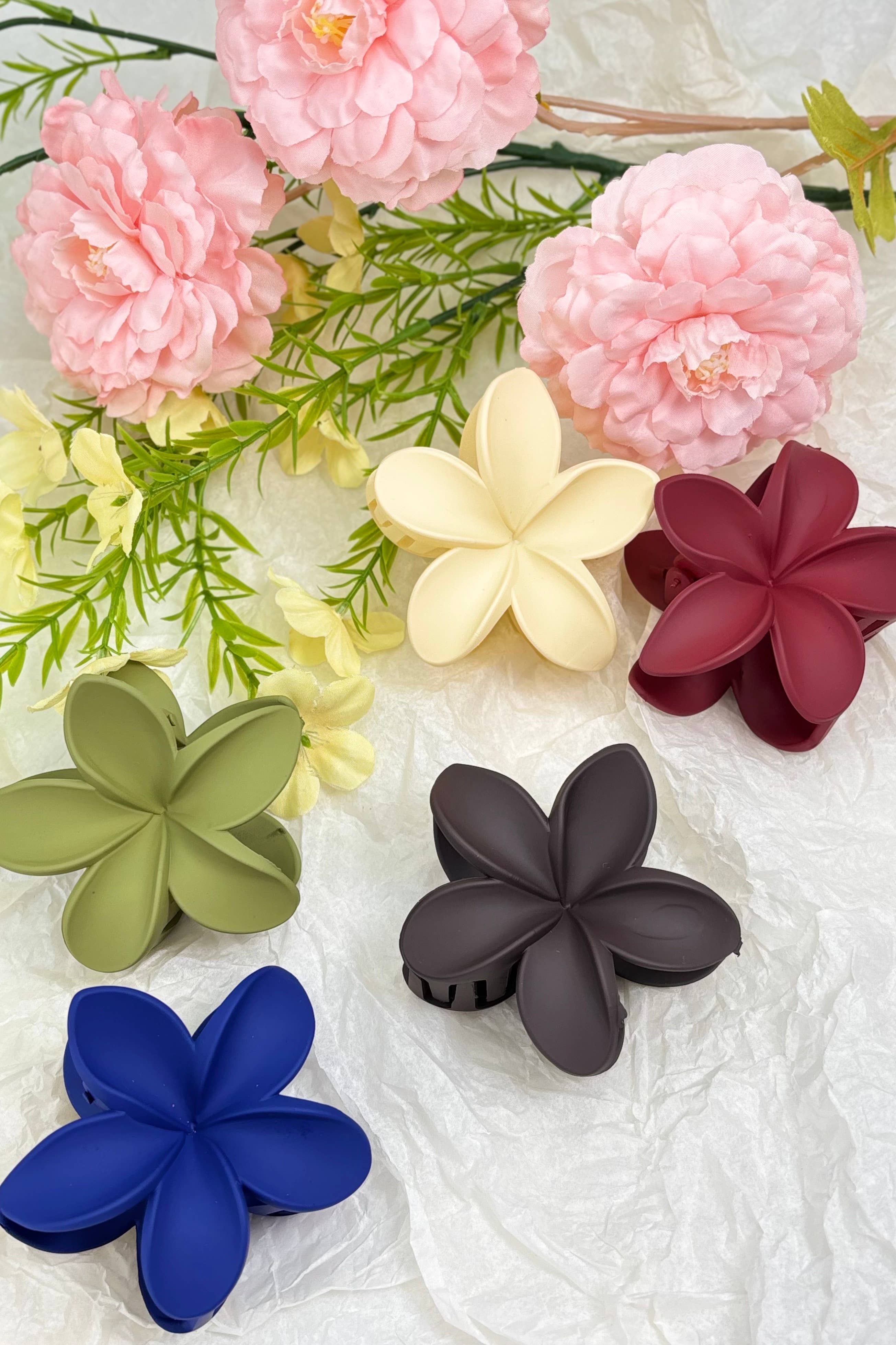 BYREN | ÉLINE L'ATELIER - Wholesale Hair Accessories Set - Women's - Matte flower hair clip YH525