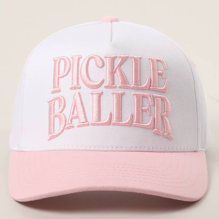 Fashion City - Wholesale Trucker Hat - Unisex - PICKLE BALLER 3D Letter Embroidery Two-Tone Trucker Hat6