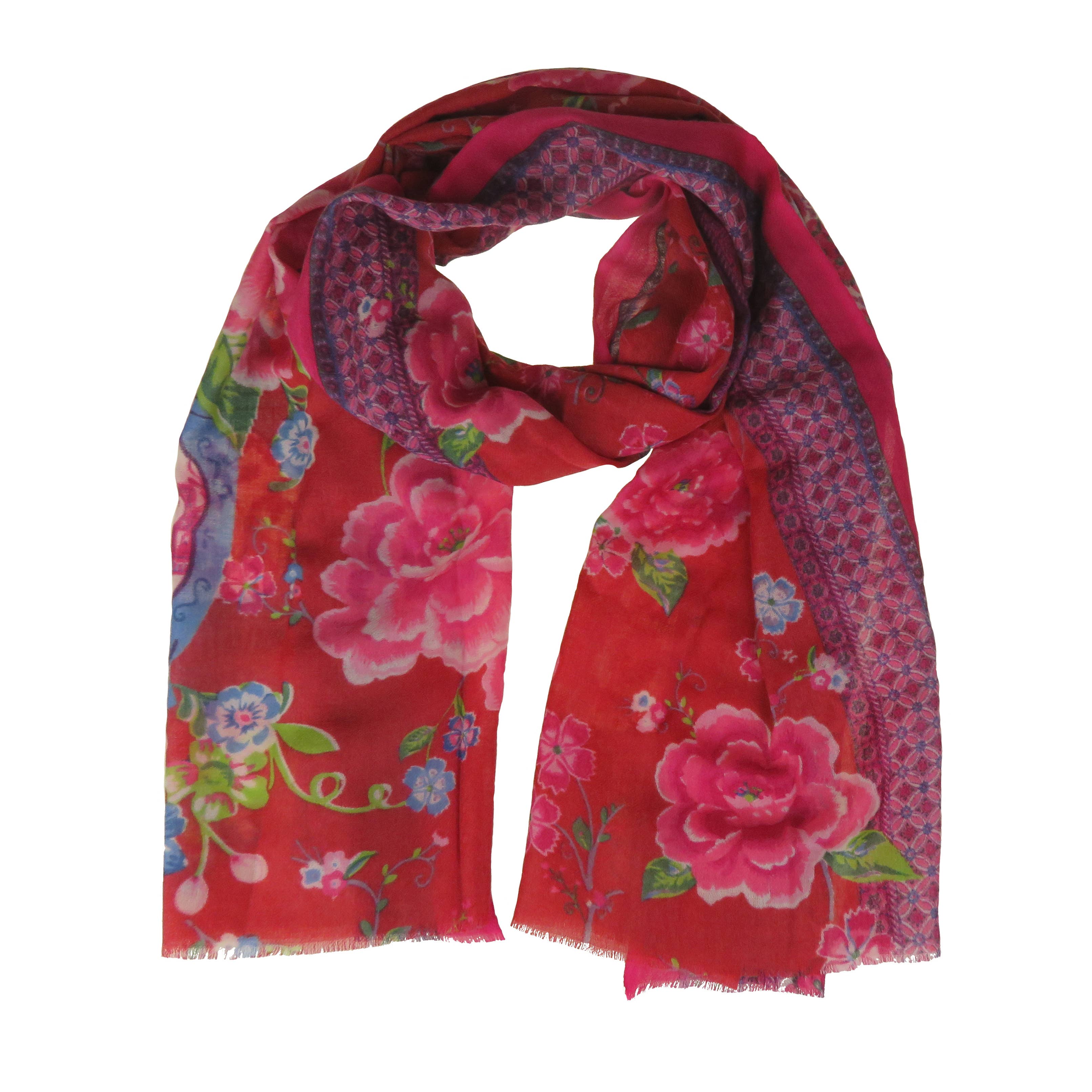 Supplement D'AM - Wholesale Scarf - Women's - Stole Caucasus in Wool Red2
