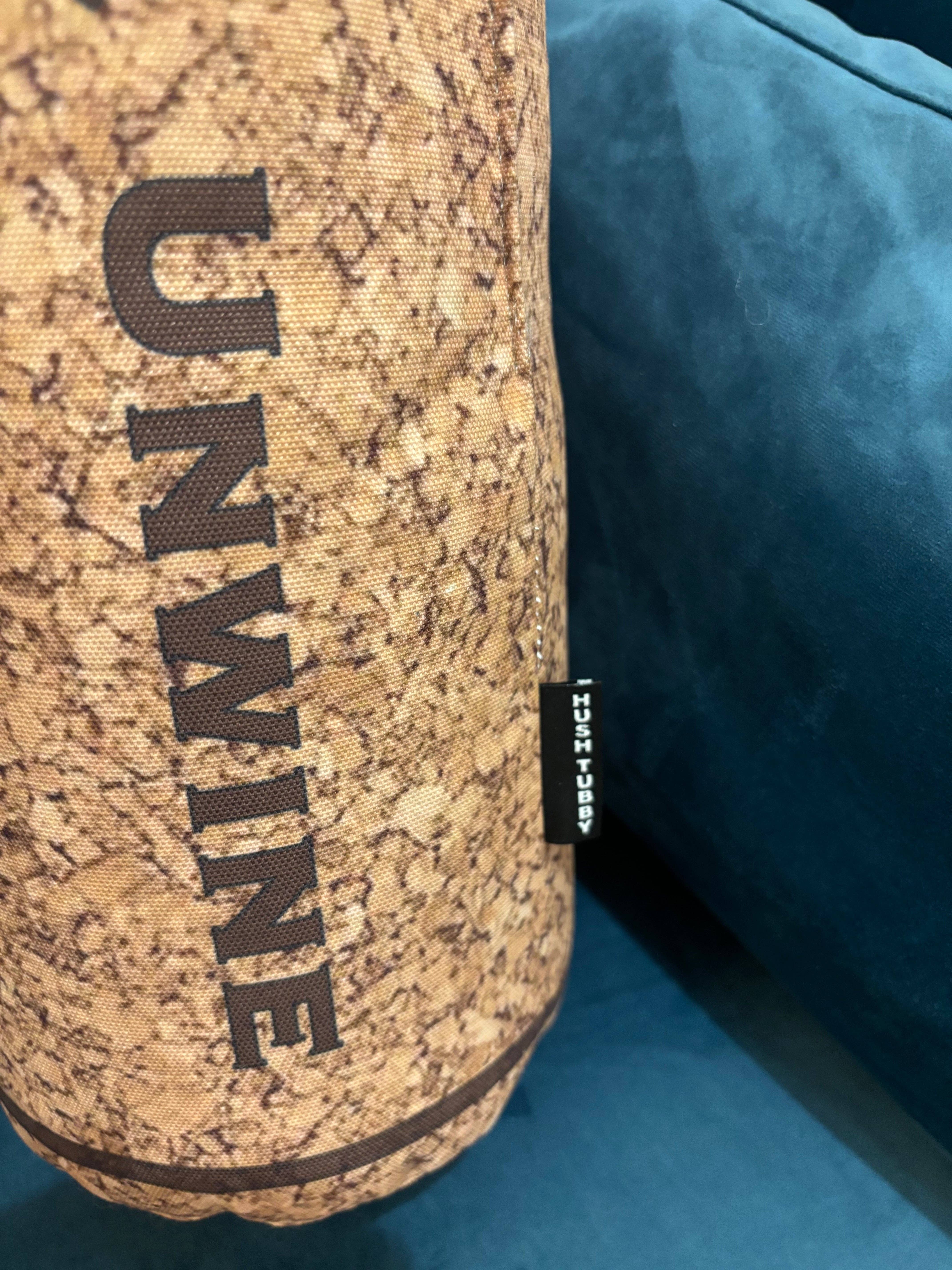 HushTubby - Wholesale Throw/Decorative Pillow - Uncork & Unwine wine cork shape pillow4