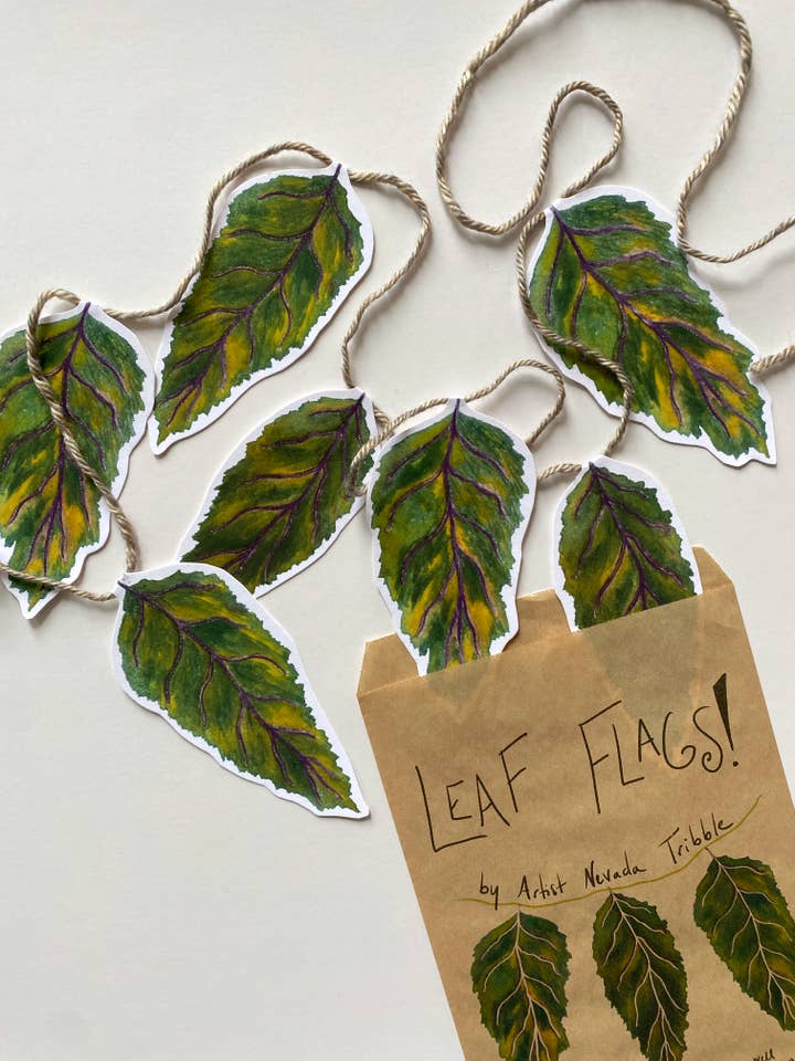 Leaf Flag Garland for wholesale by Nevada Tribble Art
