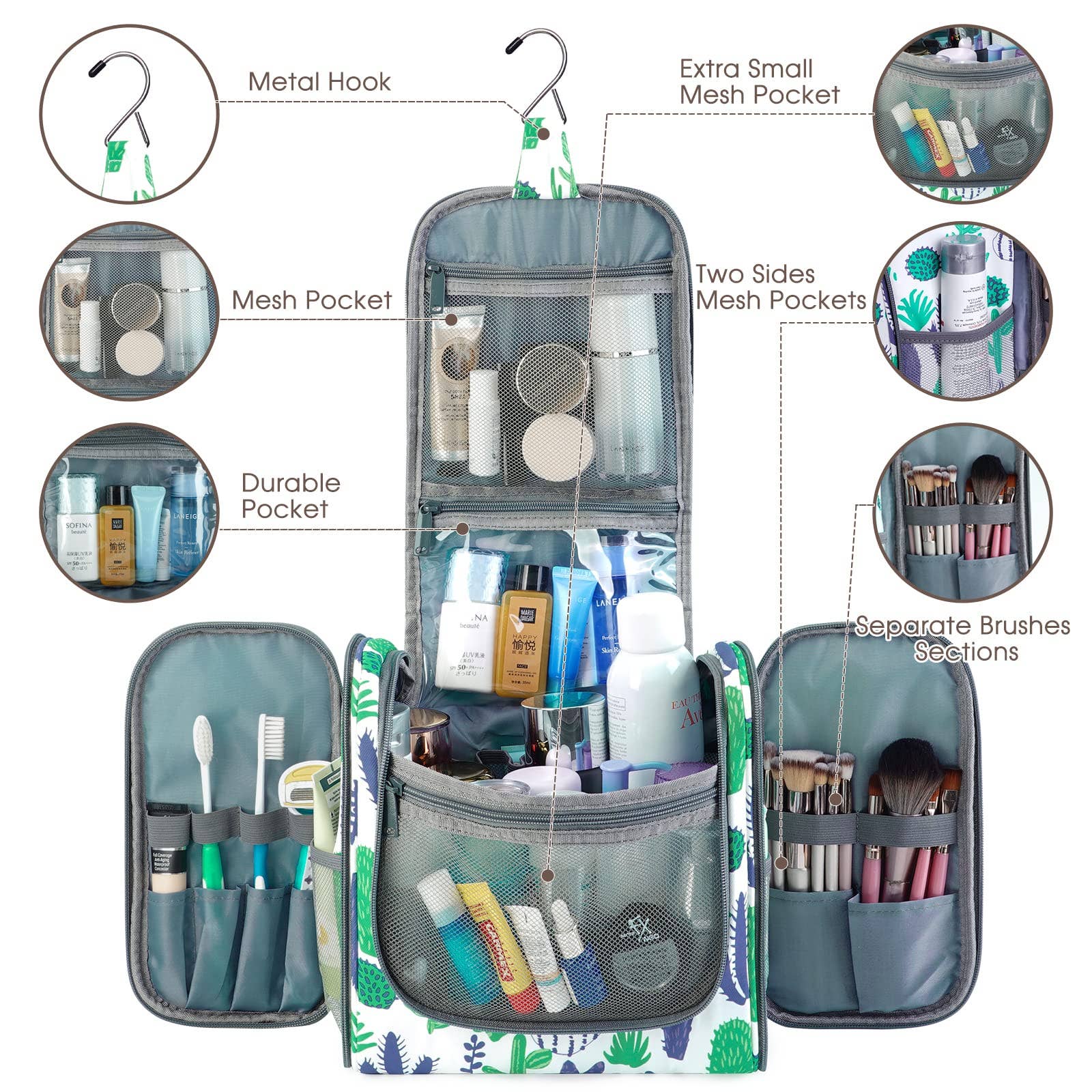 wandf - Wholesale Toiletry bag – women's - NW5126 Travel Toiletry Cosmetic Bag With Handle Women Gift105