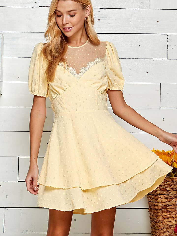 Sweet Lemon - Wholesale Dress - Women's - Dottie Veil Open Back Mini Dress10