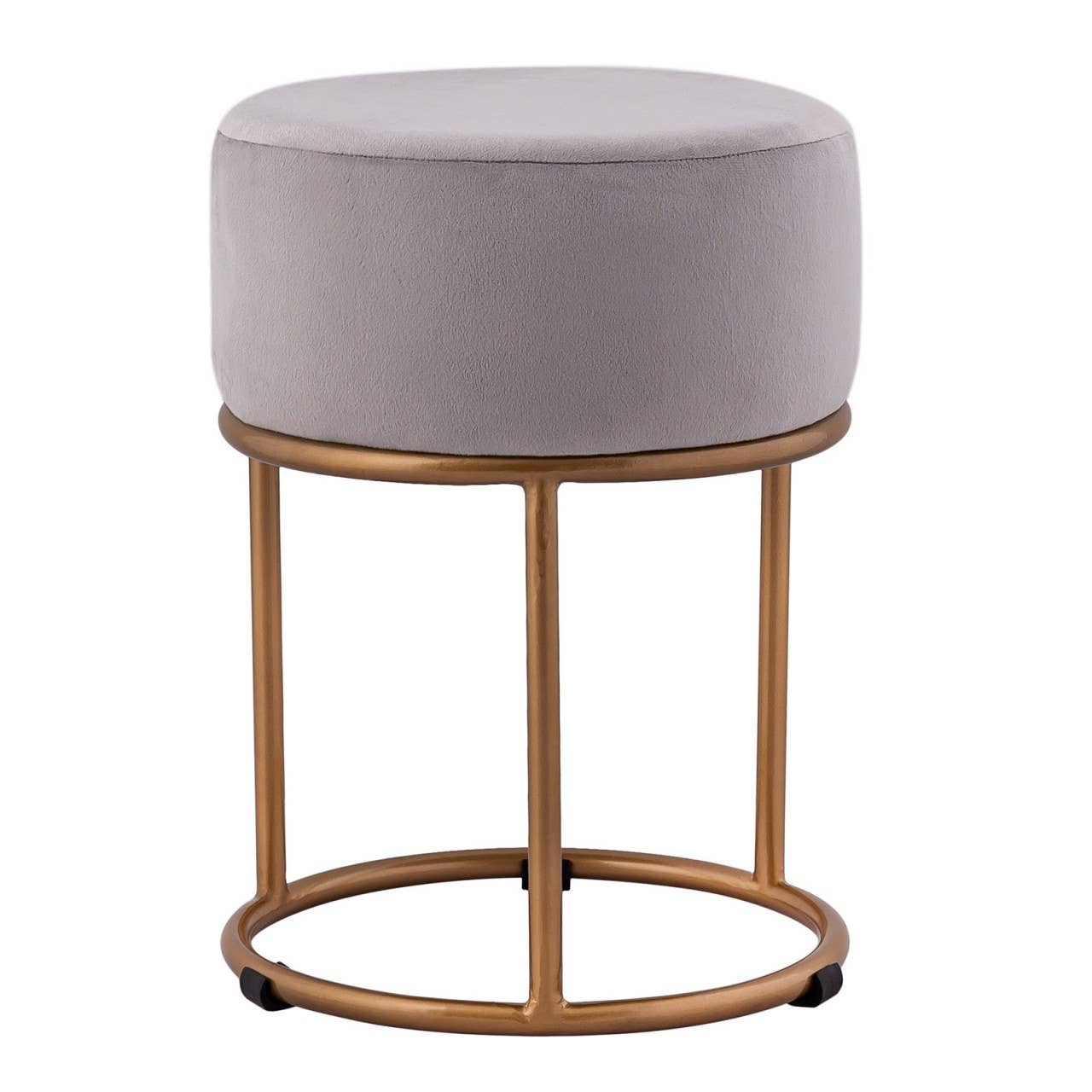 Voglrieder – wholesale Pall – Velurstol 2:a sortering Ø 32 cm H 42 cm med guldfärgad järnram10