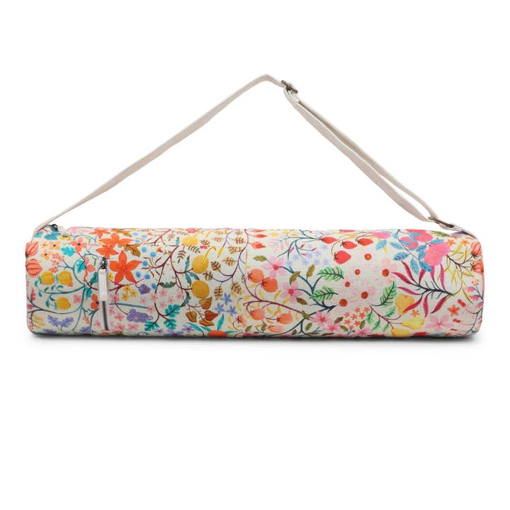 Sac à tapis de yoga floral florissant pour la vente par Vismaya - A Brand by Shivani LLC