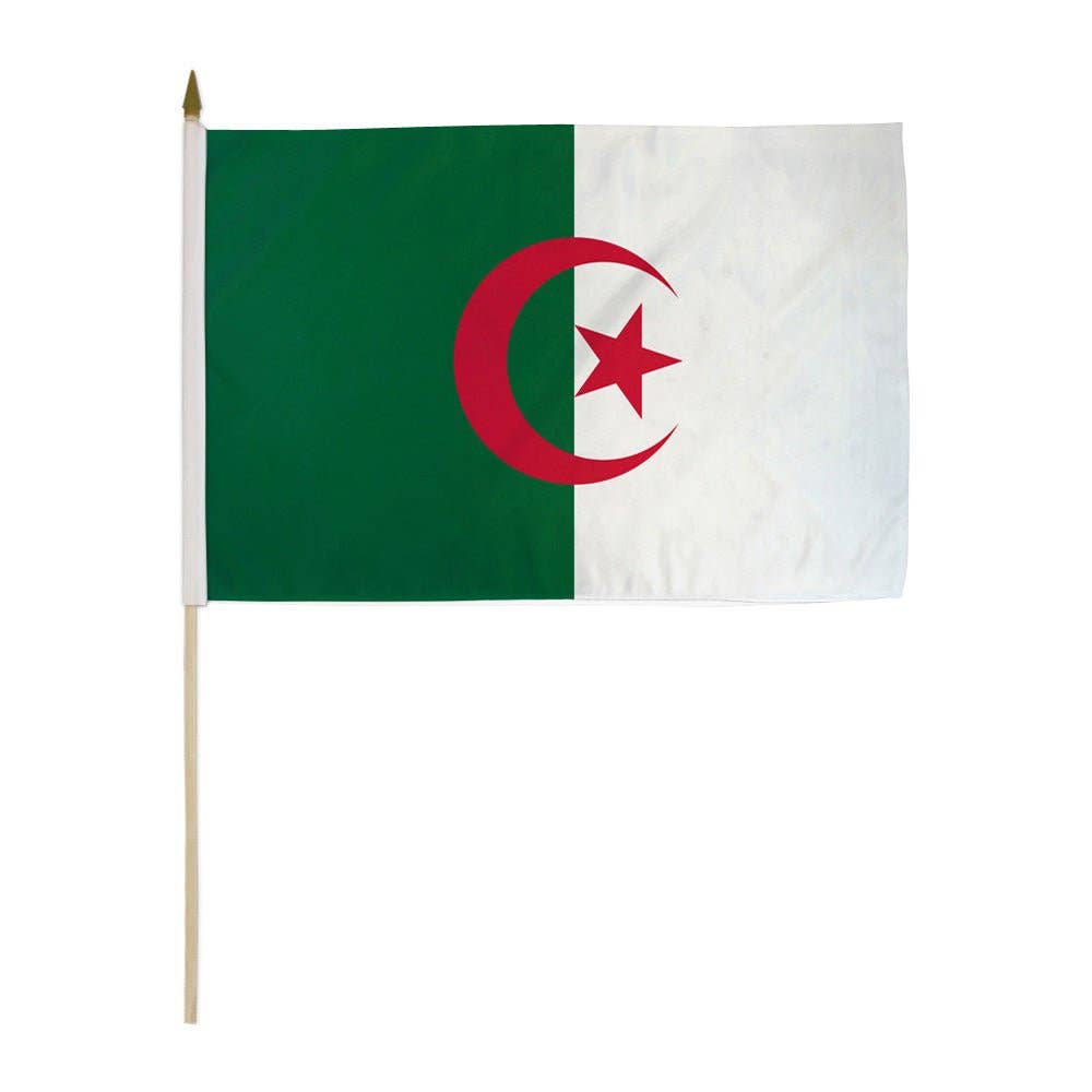 Flags Importer - Wholesale Flag - Algeria 12x18in Stick Flag0