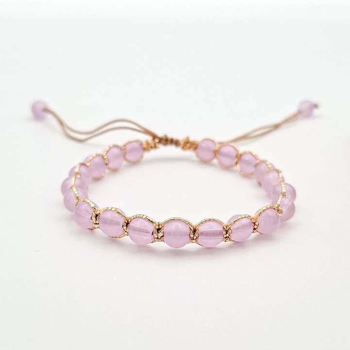 Bracelet Gold String Agate for wholesale by FERN