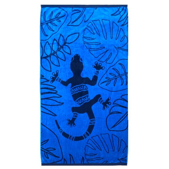 Beach towel FESTO 90x170cm 400gm² for wholesale by Le comptoir de la plage