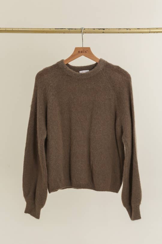 NAÏS PARIS - Wholesale Knit Sweater - Women's - Round neck sweater with buttoned sleeves in kid mohair and merino wool27