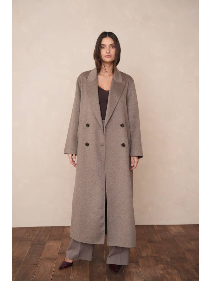 Attentif Paris - Wholesale Coat - Women's - Extra-long oversized hand-sewn wool blend coat33