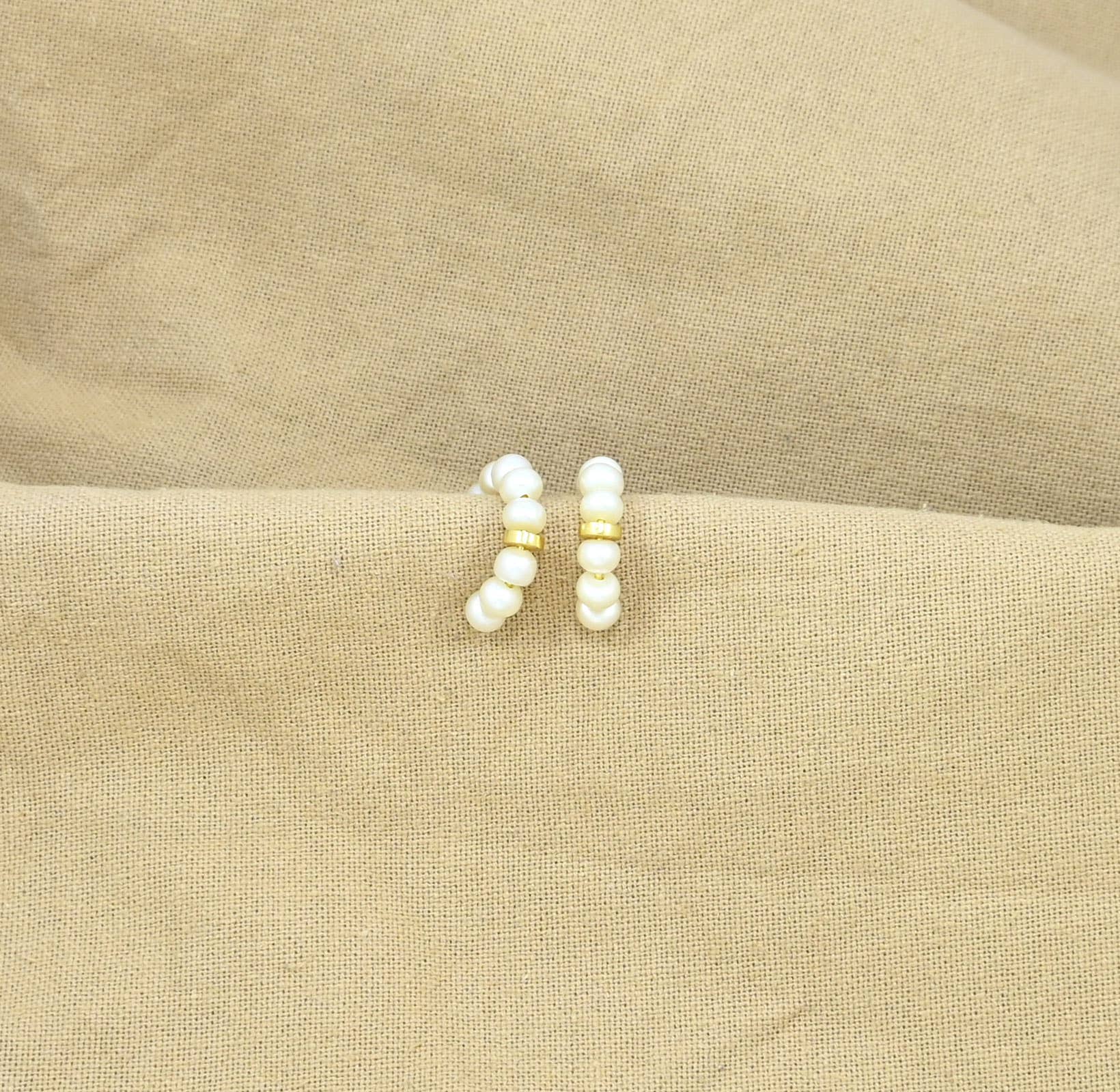 Schmuckoo Berlin - Wholesale Hoop Earrings - Pearl Gold Plated Hoop Earrings3