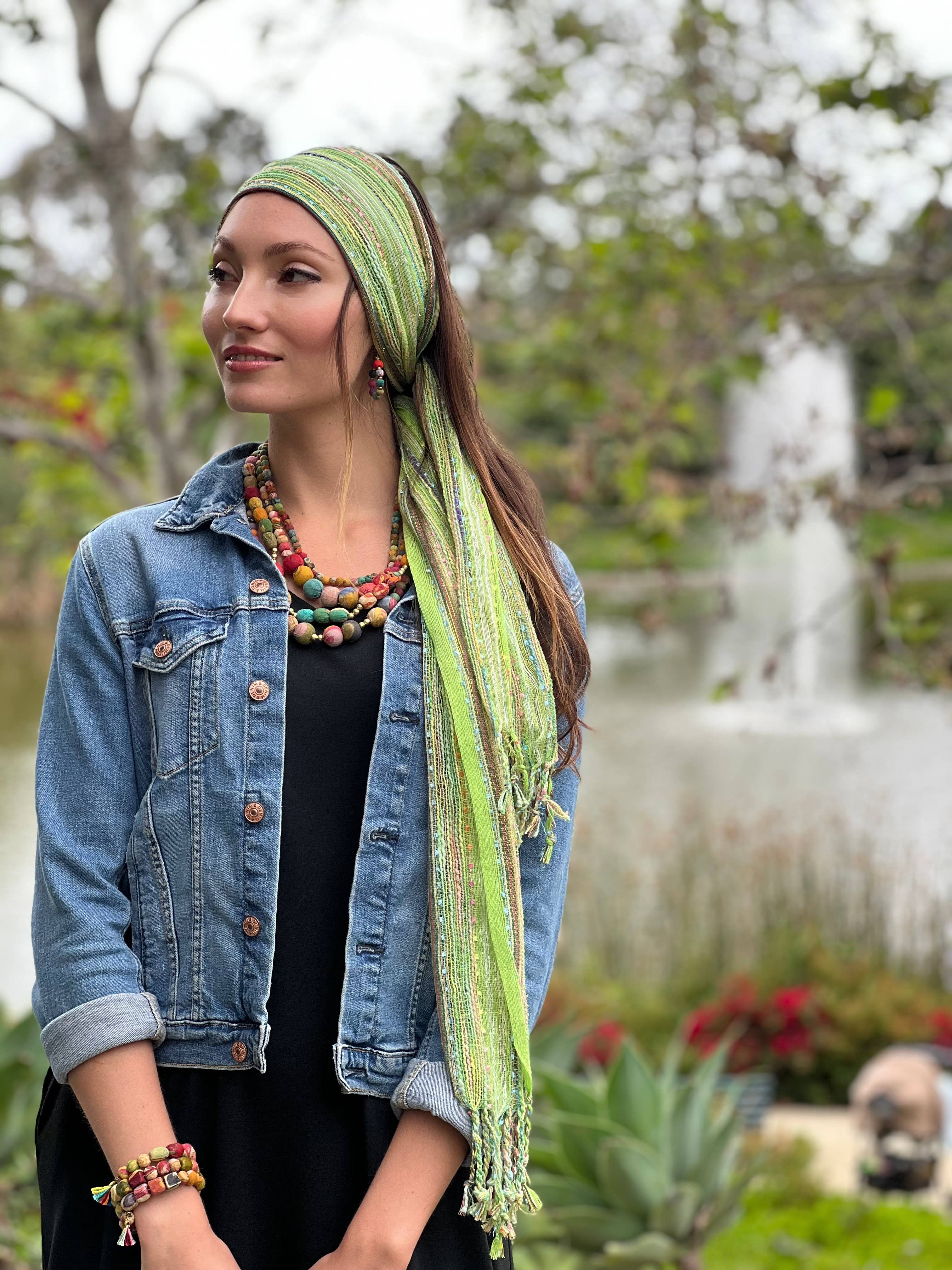 Humble Hilo – wholesale Scarf – Women's – Humble Hilo Multicolored Thread Artisan Scarf65