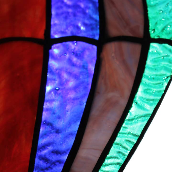 River of Goods - Wholesale Suncatcher - 11"H Otis Red Hot Air Balloon Stained Glass Window Panel