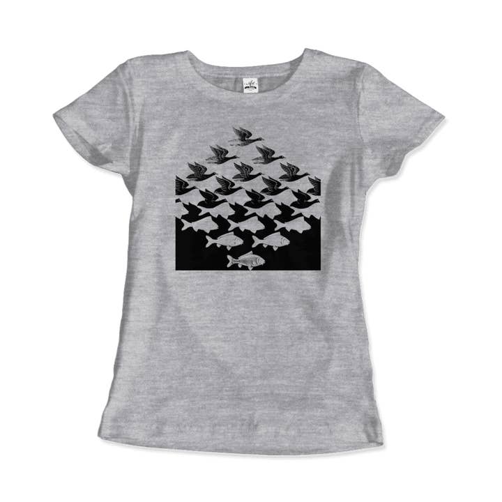 Art-O-Rama Shop - Wholesale T-Shirt (Graphic) - Unisex - MC Escher Sky and Water I Art T-Shirt5