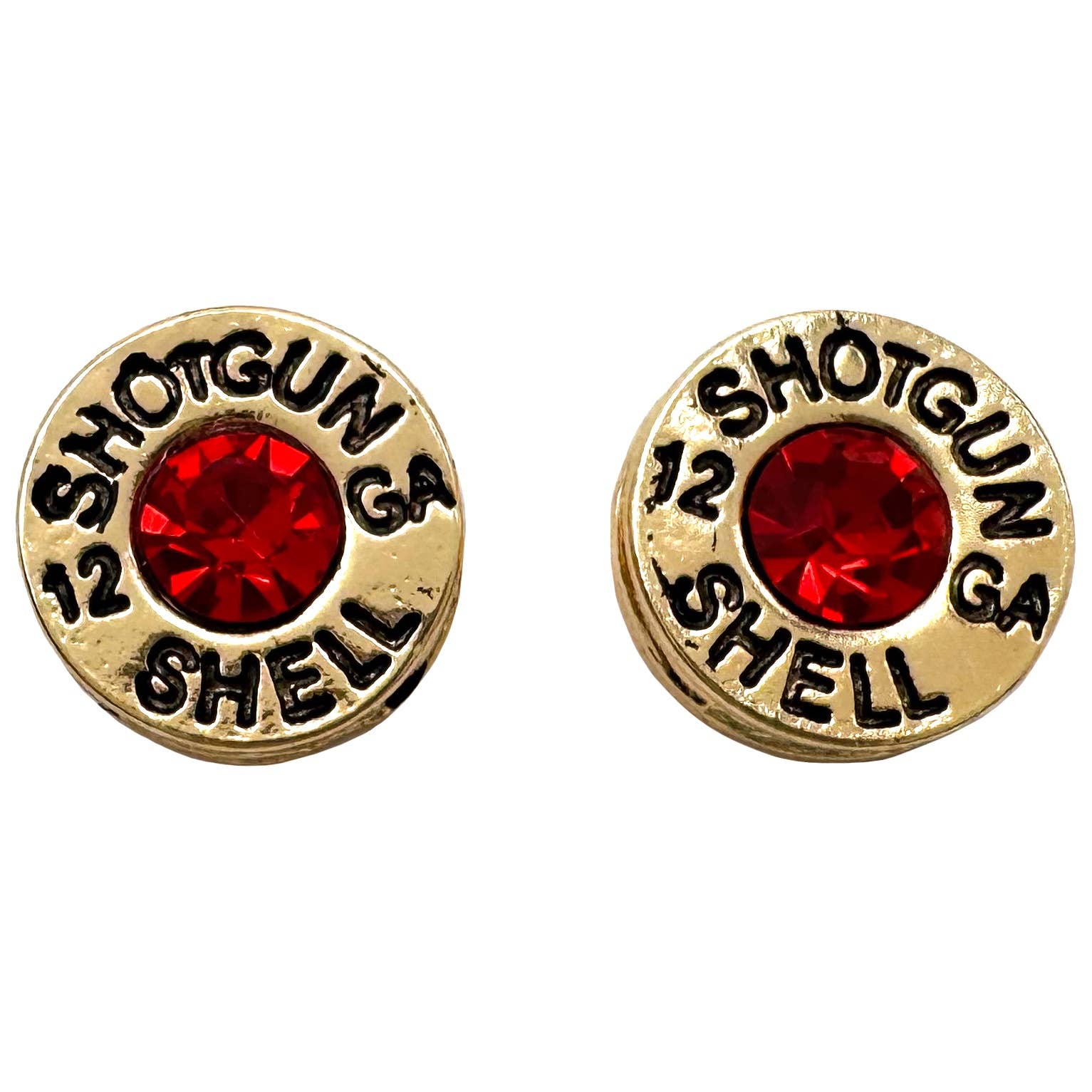 Lunar Deer - Wholesale Stud/Post Earrings - Bullet Shell Rhinestone Western Earring13