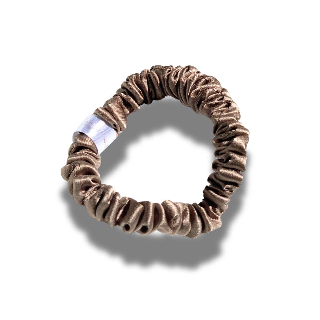 Malliya - Wholesale Scrunchie - Women’s - Small 100% Silk Scrunchie - Latte