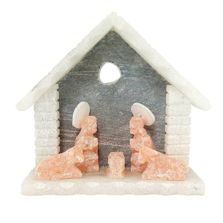 Pesebre de piedra de alabastro - Tres Colores de Piedra para venta al por mayor de Sedona Spirit