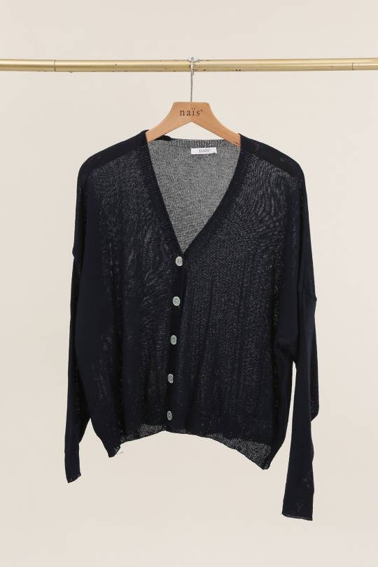 NAÏS PARIS - Wholesale Cardigan - Women's - V-neck buttoned cardigan in 100% cotton2