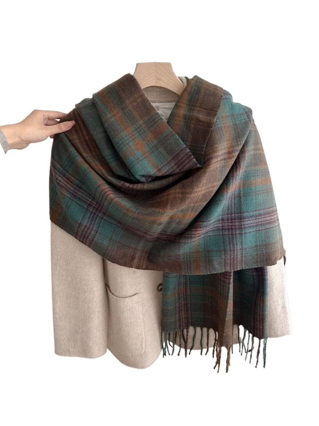 Funkyrel® Atzbranding Limited - Wholesale Sjaal - Dames - Scarvii - Geruite Wintersjaal Sjaal voor Vrouwen1