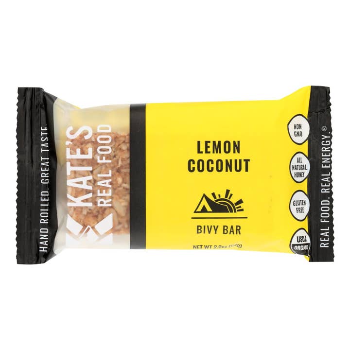 Ware Spark - Wholesale Snack Bar - Kate's Real Food - Bar Organic Bivy Lemon Coconut - Case Of 12 - 2.2 Oz