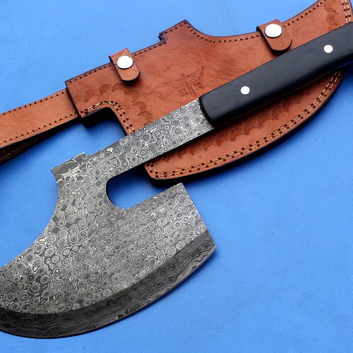 Damaskus kniv anpassad handgjord gåsyxa för wholesale av HomeTown Knives.